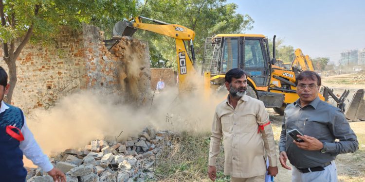 प्राधिकरण ने 72 करोड़ की जमीन से हटाया अतिक्रमण,पतवाड़ी की 26350 वर्ग मीटर जमीन कराई मुक्त