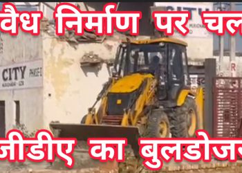 रैपिड रेल प्रोजेक्ट क्षेत्र में अवैध अतिक्रमण पर चला जीडीए का बुलडोजर