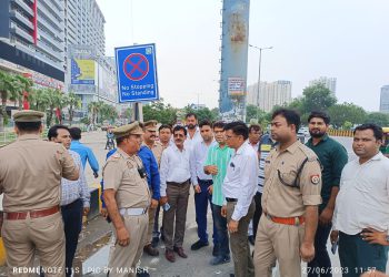 चार मूर्ति चौक पर ट्रैफिक जाम से मिलेगी निजात, प्राधिकरण का एक्शन प्लान तैयार