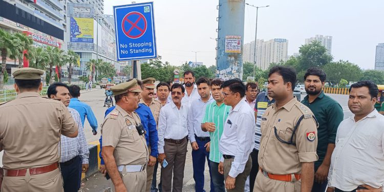 चार मूर्ति चौक पर ट्रैफिक जाम से मिलेगी निजात, प्राधिकरण का एक्शन प्लान तैयार