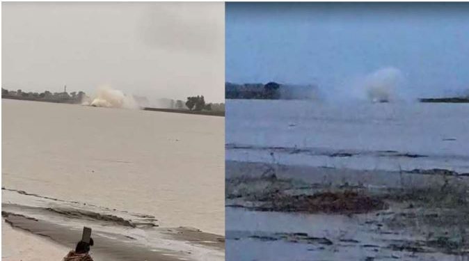 यमुना में IGL गैस पाइपलाइन फटी, पानी के फव्वारे 40 फीट तक उठे, अलर्ट जारी