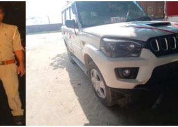 तस्करों की तेज रफ्तार स्कॉर्पियो की चपेट में आकर सिपाही की मौत