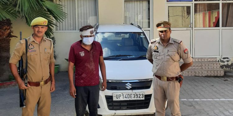 कार लूटने का प्रयास करने वाले शामिल लुटेरे को पुलिस ने किया गिरफ्तार