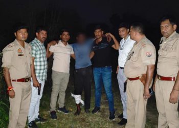 नाबालिक से दुष्कर्म के फरार आरोपी से पुलिस की हुई मुठभेड़, अवैध तमंचा, कारतूस बरामद