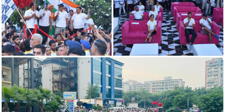 विश्व हृदय दिवस पर क्रिकेटर भुवनेश्वर कुमार व शबा करीम सहित सैकड़ो लोगों ने चलता रहे मेरा दिल वाकाथान में लिया हिस्सा