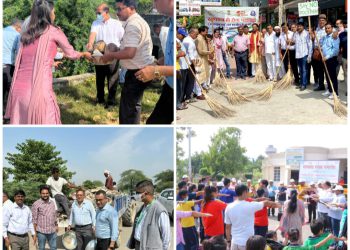 स्वच्छता सेवा पखवाड़े में ग्रेटर नोएडा में लोगों ने जमकर किया श्रमदान