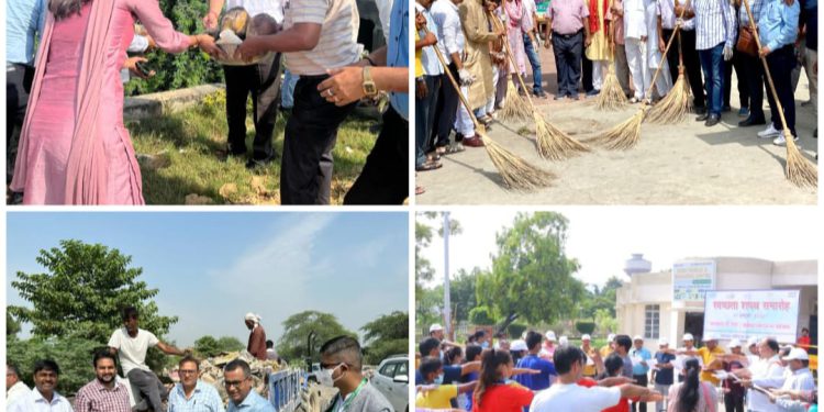 स्वच्छता सेवा पखवाड़े में ग्रेटर नोएडा में लोगों ने जमकर किया श्रमदान
