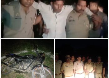 25000 के इनामी बदमाश को मुठभेड़ के बाद पुलिस ने किया गिरफ्तार