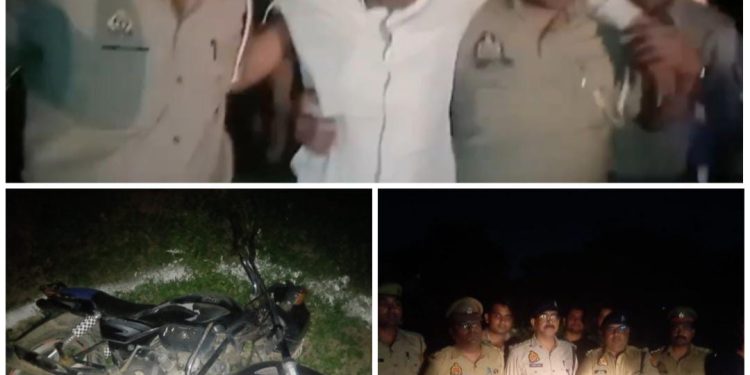 25000 के इनामी बदमाश को मुठभेड़ के बाद पुलिस ने किया गिरफ्तार