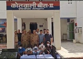 बंद पड़े मकानों व दुकानों में चोरी करने वाले गिरोह के पांच चोर समान सहित गिरफ्तार