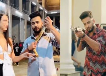 आधी रात काफिले संग नोएडा थाने पहुंचा एल्विश, तीन घंटे तक डरते हुए दिए जवाब; थाने के बाहर लगी भीड़