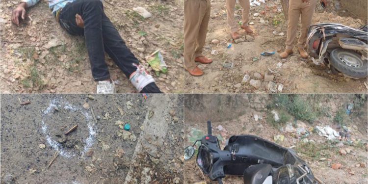 चेन स्नेचिंग करने वाले बदमाशों से पुलिस की हुई मुठभेड़, गोली लगने से एक बदमाश घायल दूसरा फरार।