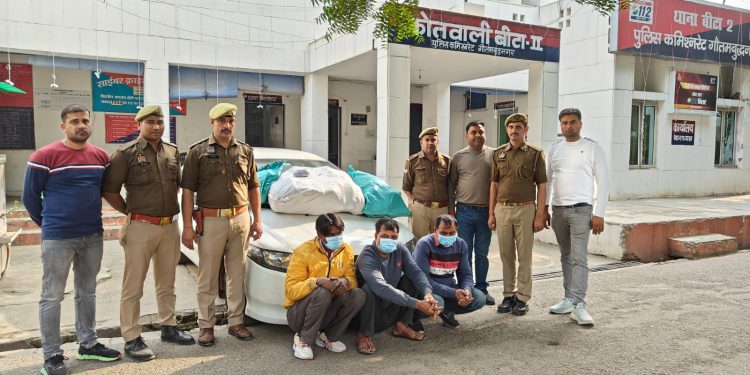 ग्रेटर नोएडा में पांच गांजा तस्करों को पुलिस ने किया गिरफ्तार कब्जे से लाखों रुपए का अवैध गांजा बरामद