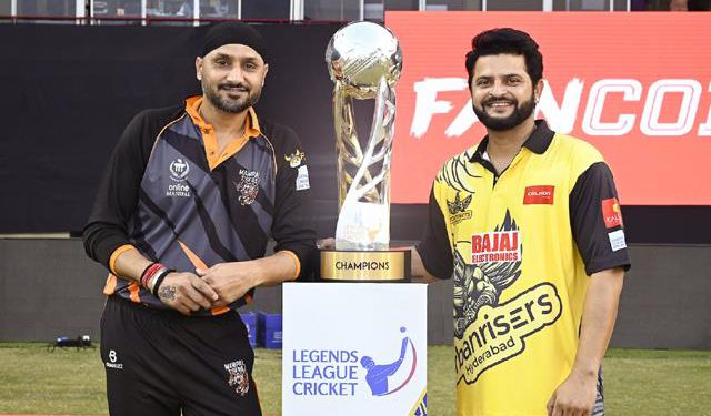 सुरेश रैना पर भारी पड़े हरभजन सिंह, मणिपाल ने 5 विकेट से जीता LLC 2023 का खिताब