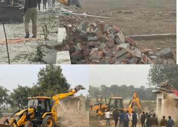 यमुना प्राधिकरण क्षेत्र में अवैध कॉलोनी पर चला बुलडोजर, 128 करोड़ की जमीन कराई अतिक्रमण मुक्त