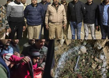 पुलिस और फरार लुटेरों के बीच हुई मुठभेड़, एक बदमाशों के पैर में लगी गोली दो फरार