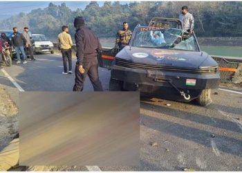 चीला मार्ग पर सड़क दुर्घटना में दो रेंजरों समेत चार की मौत, नई गाड़ी का ट्रायल कर रहे थे अधिकारी