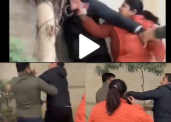 बिना मजल (मास्क) के कुत्ते को सोसाइटी में घूमने की आपत्ति पर हुआ विवाद