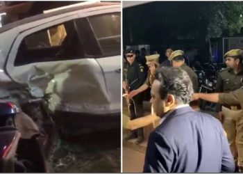 CM योगी के फ्लीट के आगे चल रही एंटी डेमो गाड़ी का एक्सीडेंट, कुत्ते को बचाने में हुआ हादसा, कई घायल