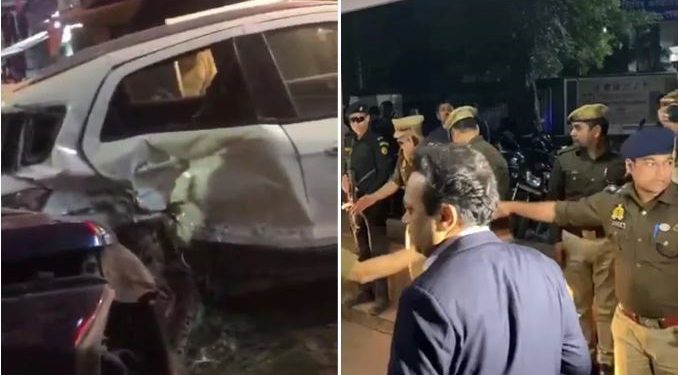 CM योगी के फ्लीट के आगे चल रही एंटी डेमो गाड़ी का एक्सीडेंट, कुत्ते को बचाने में हुआ हादसा, कई घायल