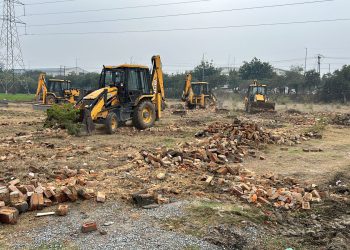 ग्रेटर नोएडा प्राधिकरण ने तुस्याना में 40 हजार वर्ग मीटर से हटाया अवैध अतिक्रमण