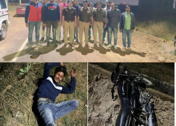 बाइक सवार लुटेरे बदमाश से पुलिस की हुई मुठभेड़, चोरी की गई सोने की चेन, मोटरसाइकिल सहित अवैध तमंचा बरामद