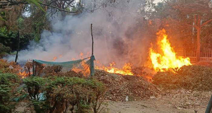 नोएडा के चाइल्ड पीजीआई अस्पताल के आवासीय परिसर के फ्लैट में लगी आग,दमकल की 12 गाड़िया मौके पर