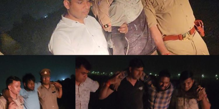 चैकिंग के दौरान चार बदमाशों से पुलिस की हुई मुठभेड़, तीन बदमाश गोली लगने से घायल एक फरार