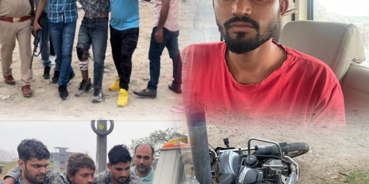 ग्रेटर नोएडा में दो बाइक सवार लुटेरों से पुलिस की हुई मुठभेड़