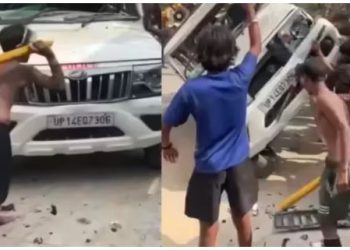 गाजियाबाद में लापरवाही पर 5 पुलिसकर्मी सस्पेंड, कांवड़ियों की लेन में घुसी थी पुलिस लिखी बोलेरो