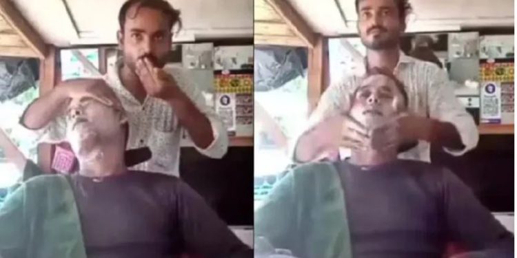 थूक मसाज करने वाले युसूफ पर एक और एक्शन, सैलून पर चला बाबा का बुलडोजर