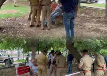 ग्रेनो वेस्ट में ग्रीन बेल्ट में बेंच पर मृत अवस्था में मिला बुजुर्ग, गोली मारकर हत्या की आशंका, पुलिस जांच में जुटी