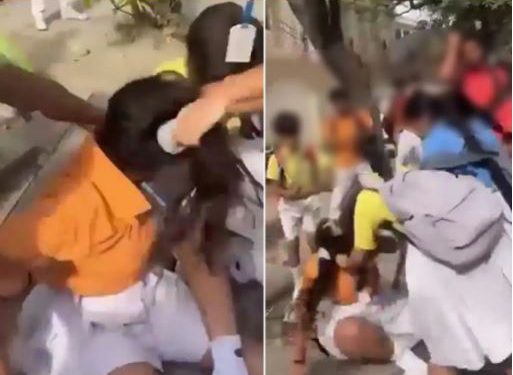नोएडा में प्राइवेट स्कूल के बाहर लड़कियों में दनादन हुई थप्पड़-घूंसों की बौछार