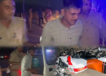 चेकिंग के दौरान लुटेरे बदमाश से नॉलिज पार्क पुलिस की हुई मुठभेड़, पुलिस की गोली लगने से घायल हुआ बदमाश