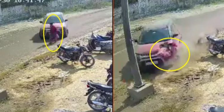 नोएडा में रफ्तार का कहर! कार से टक्कर के बाद हवा में उछली, फिर पोल से टकराई महिला; मौत