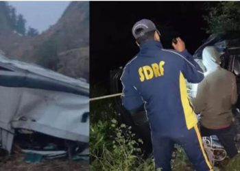 चकराता त्यूणी मार्ग पर भीषण हादसा, बर्फ देखने लोखंडी जा रहे पर्यटकों की कार खाई में गिरी, 1 की मौत 4 घायल