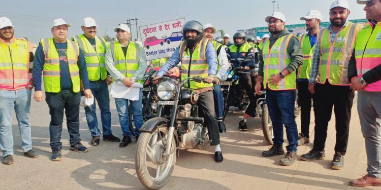 सड़क सुरक्षा माह – गाजियाबाद – अलीगढ़ एक्सप्रेसवे द्वारा हुआ भव्य सुरक्षा रैली का आयोजन