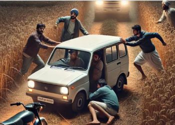 गूगल मैप ने कार सवार को खेत में पहुंचाया, फंसी गाड़ी निकालने बाइक से आए युवक कार लेकर भागे