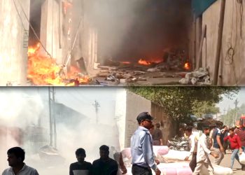 कूलर बनाने की फैक्ट्री में लगी भीषण आग, दमकल की 26 गाड़ियों ने घंटो की मशक्कत के बाद पाया काबू