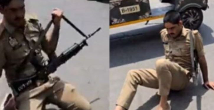 पैरों में चप्पल, हाथ में AK-56… इनके भरोसे UP पुलिस, नशे में धुत सिपाही का Video