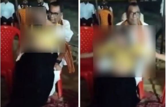 बीजेपी नेता बब्बन सिंह रघुवंशी का डांसर के साथ अश्लील हरकत करते वीडियो वायरल