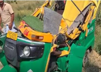 हरदोई में दर्दनाक हादसा; ऑटो रिक्शा और डीसीएम में जोरदार भिड़ंत, 6 सवारियों की मौत और 3 लोग घायल