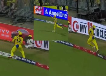 तीन बार हवा में छलांग लगाकर बॉउंड्री पर डेवाल्ड ब्रेविस ने पकड़ा हैरतअंगेज कैच, वीडियो वायरल