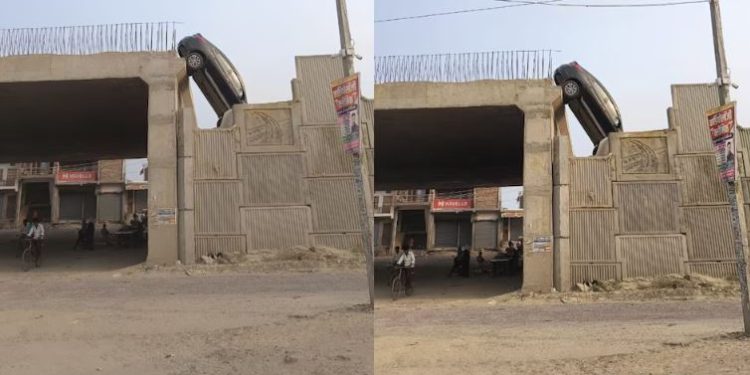 गूगल मैप ने फिर अधूरे पुल पर चढ़ाया, रास्ते में लटक गई कार, बाल-बाल बचे 3 लोग