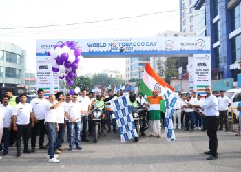 यथार्थ हॉस्पिटल और DBBR के संयुक्त प्रयास से हाई-एनर्जी बाइक रैली का आयोजन