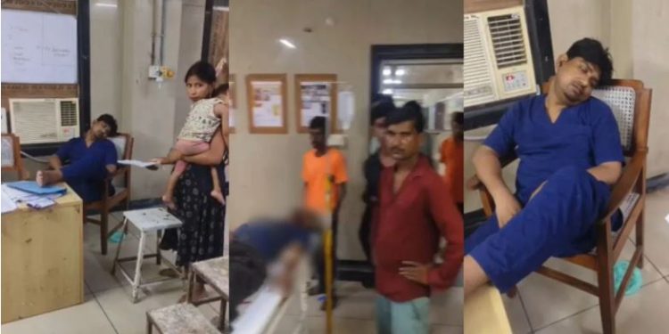 डॉक्टर साहब कुर्सी पर सोने में मस्त, घायल ने तड़प-तपड़कर तोड़ा दम; मेरठ मेडिकल कॉलेज का ये हाल