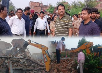 हैबतपुर के डूब क्षेत्र में चला ग्रेनो प्राधिकरण का बुल्डोजर, 30 हजार वर्ग मीटर जमीन को कराया अतिक्रमण मुक्त