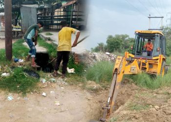 मंडी श्यामनगर के निवासियों को जलभराव से मिली राहत, नाले का निर्माण कार्य हुआ सुरु