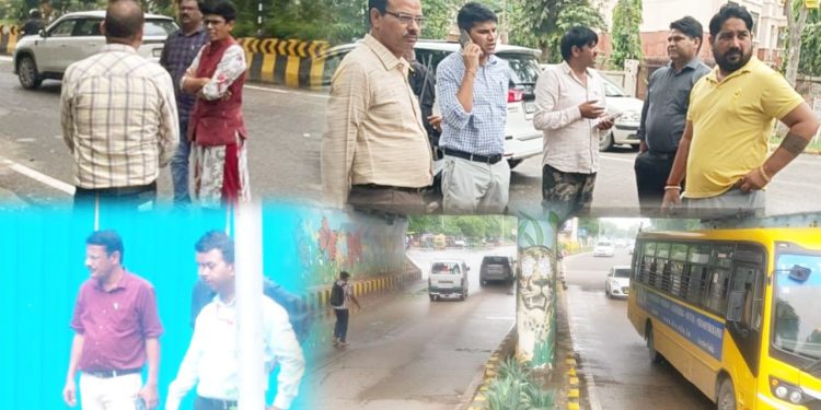 बारिश में डटे रहे प्राधिकरण अधिकारी, जलभराव से निपटने को दिनभर फील्ड में की मुस्तैद ड्यूटी