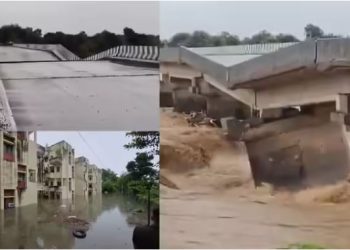 भारी बारिश के बाद जम्मू-कश्मीर के कई हिस्सों में बाढ़ जैसे हालात, कठुआ में पुल टूटा